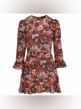 Realisation Par Mary Jane Mini Dress in Shrooms, size Small